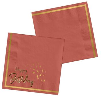 Serviettes Golden Dusk 33x33cm - 20 pièces 1