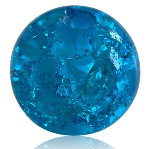 Glass bead broken blue 6 cm