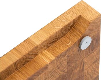 NXT Board Planche à découper en bois de façade en chêne 52,5x35x5,5 cm, fabriquée à la main en Allemagne 3