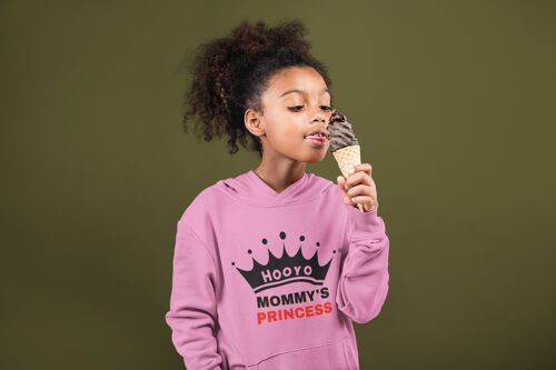 Mommy’s Princess Hoodie For Girl - Light pink