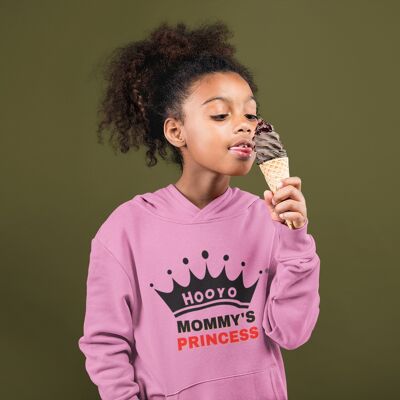 Mommy’s Princess Hoodie For Girl - Light pink