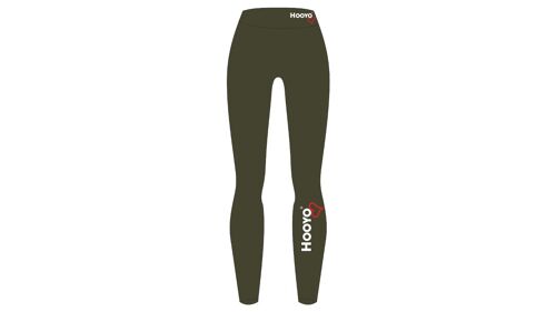 SPORT LEGGING LONG HOOYO IN WAIST - Olive green