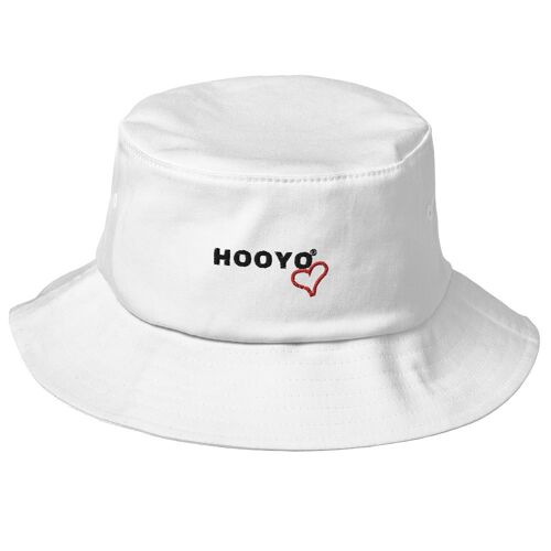 Hooyo Old School Bucket Hat. - White