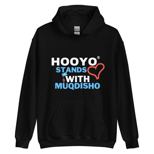 HOOYO STANDS WITH MUQDISHO - Black
