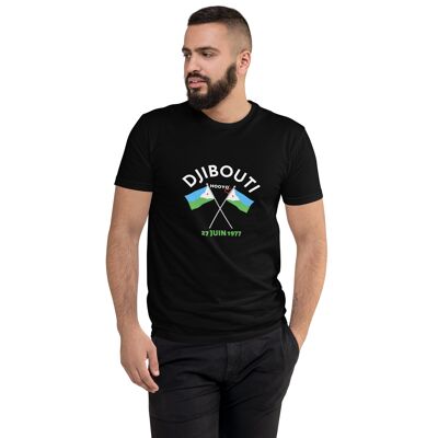 Camiseta Bandera Yibuti - Negro