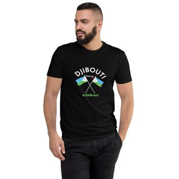 T-shirt Drapeau Djibouti - Noir 1