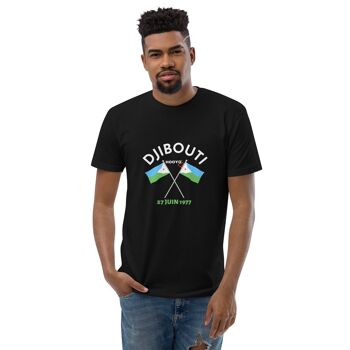 T-shirt Drapeau Djibouti - Noir 2