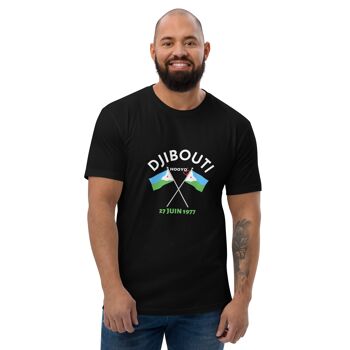 T-shirt Drapeau Djibouti - Noir 3