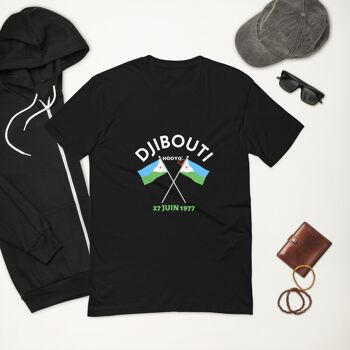 T-shirt Drapeau Djibouti - Noir 4