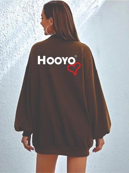 HOOYO SWEATER DRESS - Brown