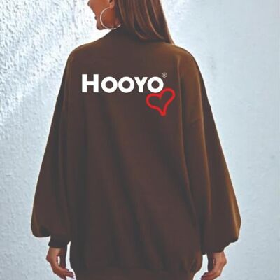 HOOYO-PULLOVERKLEID - Braun