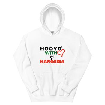 HOOYO AVEC HARGEISA WHITE HOODIE™ - Rose clair 4