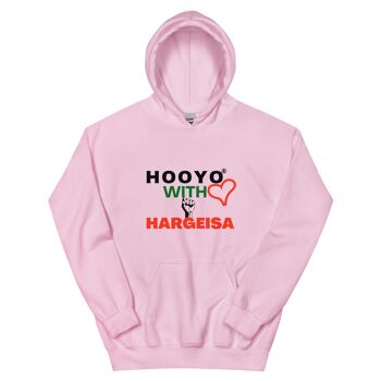 HOOYO AVEC HARGEISA WHITE HOODIE™ - Rose clair 5