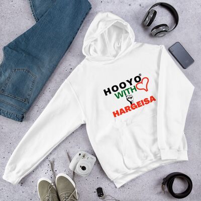 HOOYO WITH HARGEISA WHITE HOODIE™ - White