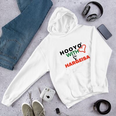 HOOYO CON HARGEISA WHITE HOODIE™ - Blanco