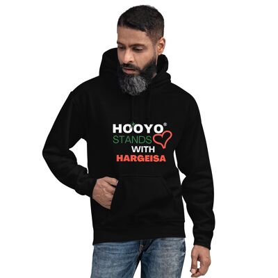 HOOYO STANDS WITH HARGEISA BLACK HOODIE™ - Black