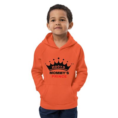 Sweat à capuche Mommy's Prince pour garçon - Orange saumon