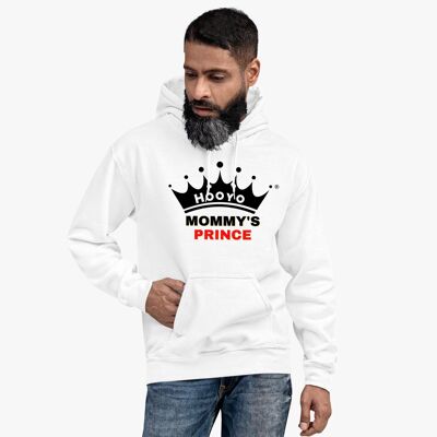 Sweat à capuche Mommy's Prince pour homme - Blanc