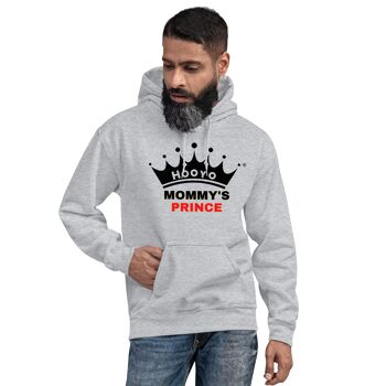 Sweat à capuche Mommy's Prince pour homme - Blanc 4