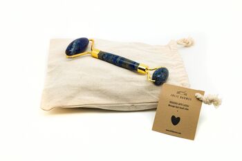 Rouleau gua sha de massage visage - Rouleau Lapis Lazuli - purifiant et apaisant - accessoire beauté 1