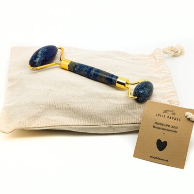 Rodillo de gua sha para masaje facial - Rodillo de lapislázuli - purificante y calmante - accesorio de belleza