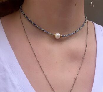 COLLIER CHOKER FLEUR 2