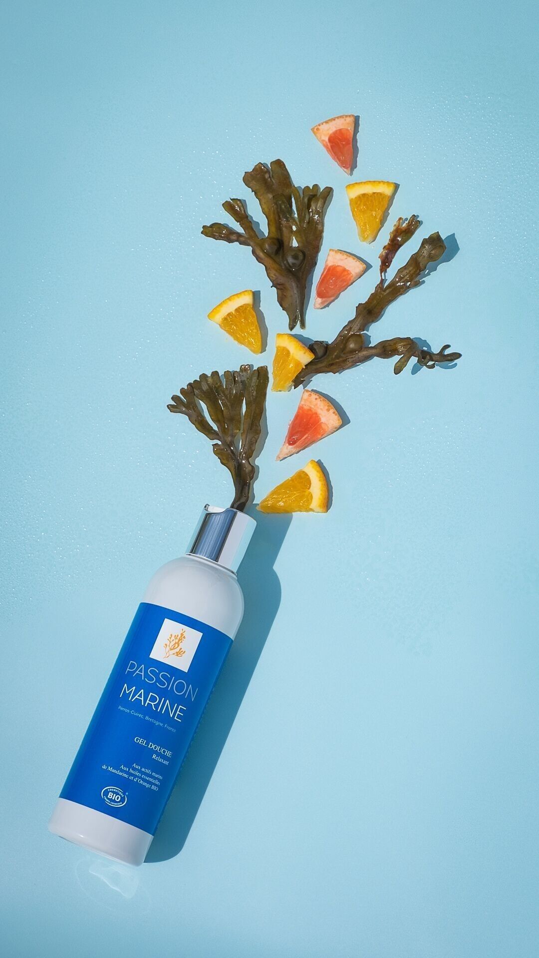 Entspannendes Duschgel mit marinen Wirkstoffen und ätherischen Ölen aus Mandarine und Orange - 125 ml