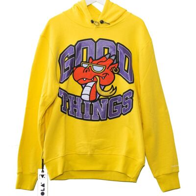 Hoodie KIND OF MAGIC COLLECTION - SOLAR YELLOW / BERR