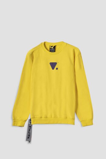 JAUNE MIEL / VIOLET Sweat ras du cou Mod.2