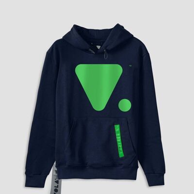 UNISEX HOODED SWEATSHIRT WITH LOGO - GALAXY BLUE