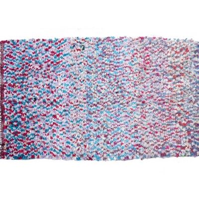 Tapis boucherouite du Maroc violet