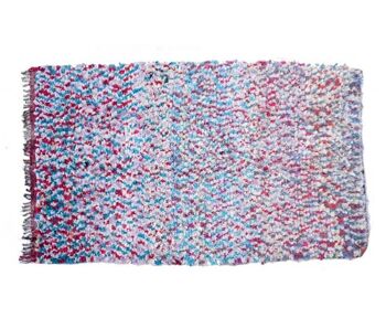 Tapis boucherouite du Maroc violet