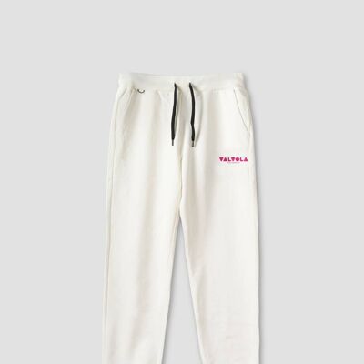 PANTALON UNISEXE AVEC VALVE ÉCRITE - BLANC