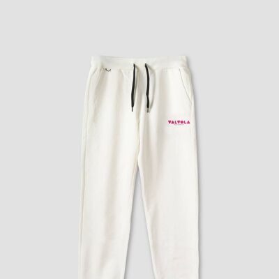 UNISEX TROUSERS WITH WRITTEN VALVE - WHITE