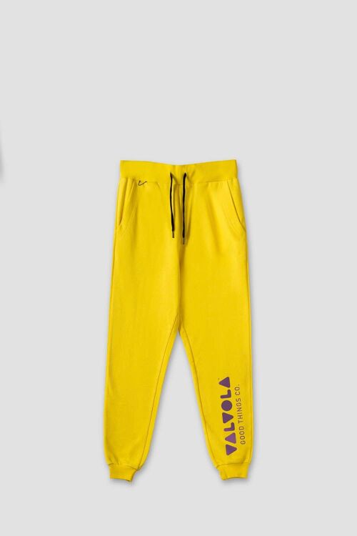 PANTALONE SCRITTA VALVOLA VERTICALE - SOLAR YELLOW