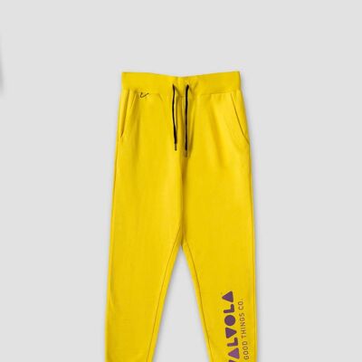 PANTALONE SCRITTA VALVOLA VERTICALE - SOLAR YELLOW