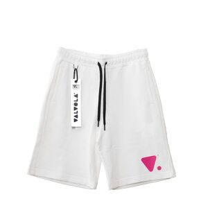 SHORT VALVE LOGO - BLANC / ROSE BONBON