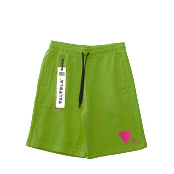 SHORT VALVE LOGO - VERT GAZON / ROSE BONBON 1