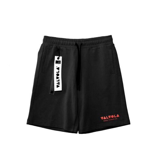 SHORTS VALVOLA SCRITTA - BLACK PURE/RISING RED