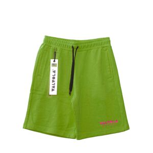 SHORT VALVE ÉCRIT - VERT GAZON / ROSE BONBON