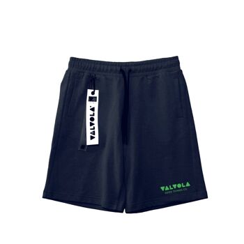 SHORT VALVE ÉCRIT - BLEU GALAXY / VERT GAZON