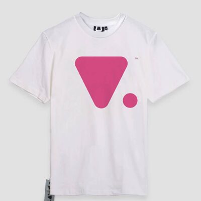 UNISEX BASIC T-SHIRT WITH LOGO - WHITE