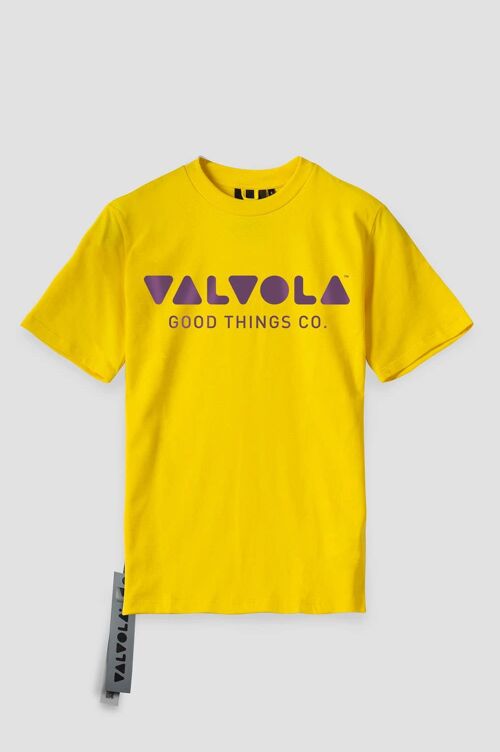 T-SHIRT BASICA CON SCRITTA UNISEX - SOLAR YELLOW