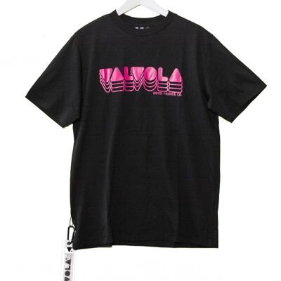 FLUO T-Shirt - BLACK / FLUO ROSE