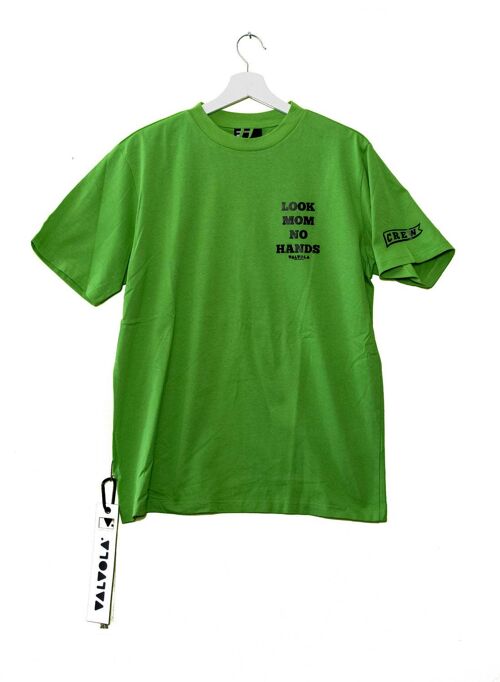 T-Shirt LOOK MOM AND I CAN VALVOLA - GRASS GREEN/BLACK