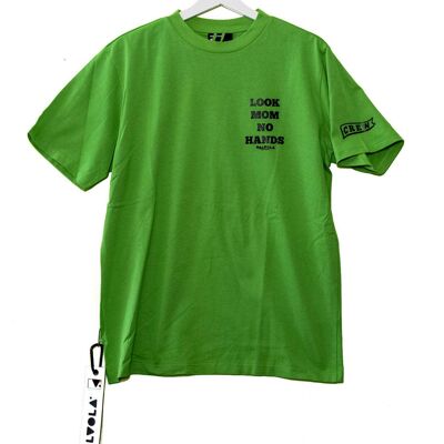 LOOK MOM AND I CAN VALVE T-Shirt - GRASS GREEN / BLACK