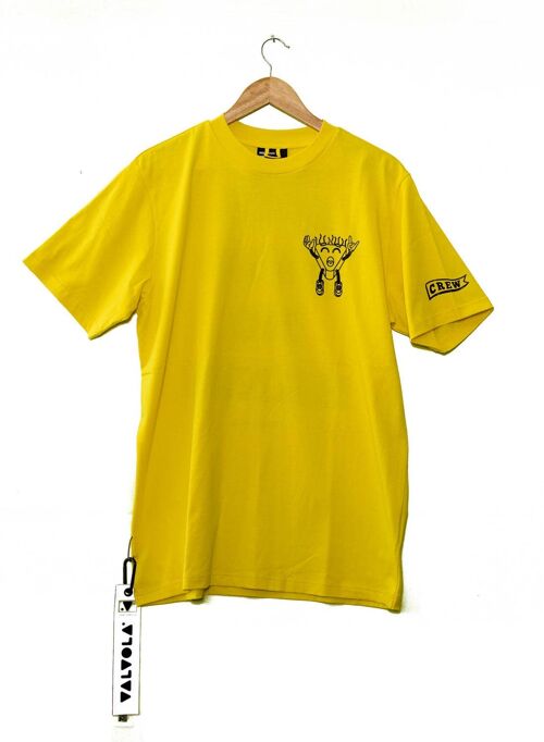 T-Shirt LOOK MOM AND I CAN VALVOLA - SOLAR YELLOW/BLACK