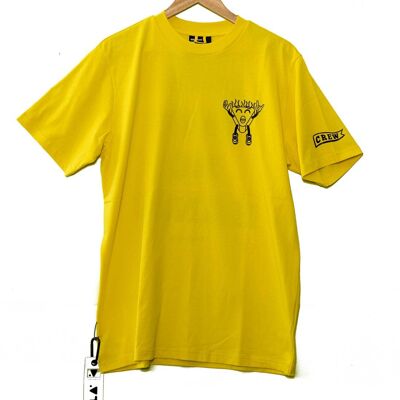 T-Shirt LOOK MOM AND I CAN VALVE - SOLAR YELLOW / BLACK