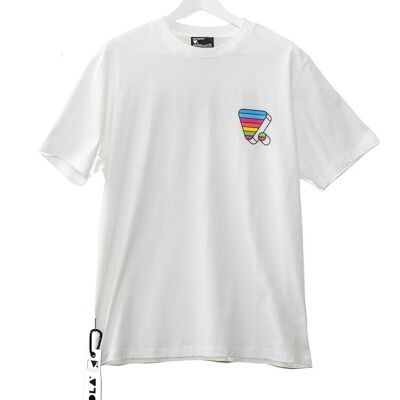 T-Shirt OCEAN BRAWLER - White/Rainbow