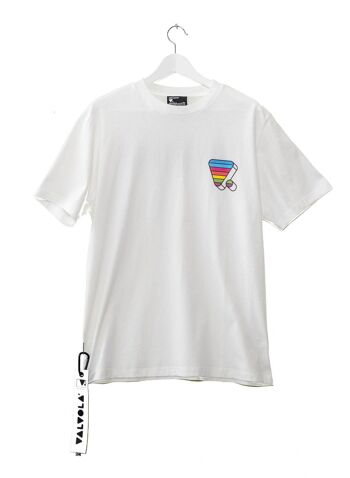 T-shirt OCEAN BRAWLER - Blanc / Arc-en-ciel 1